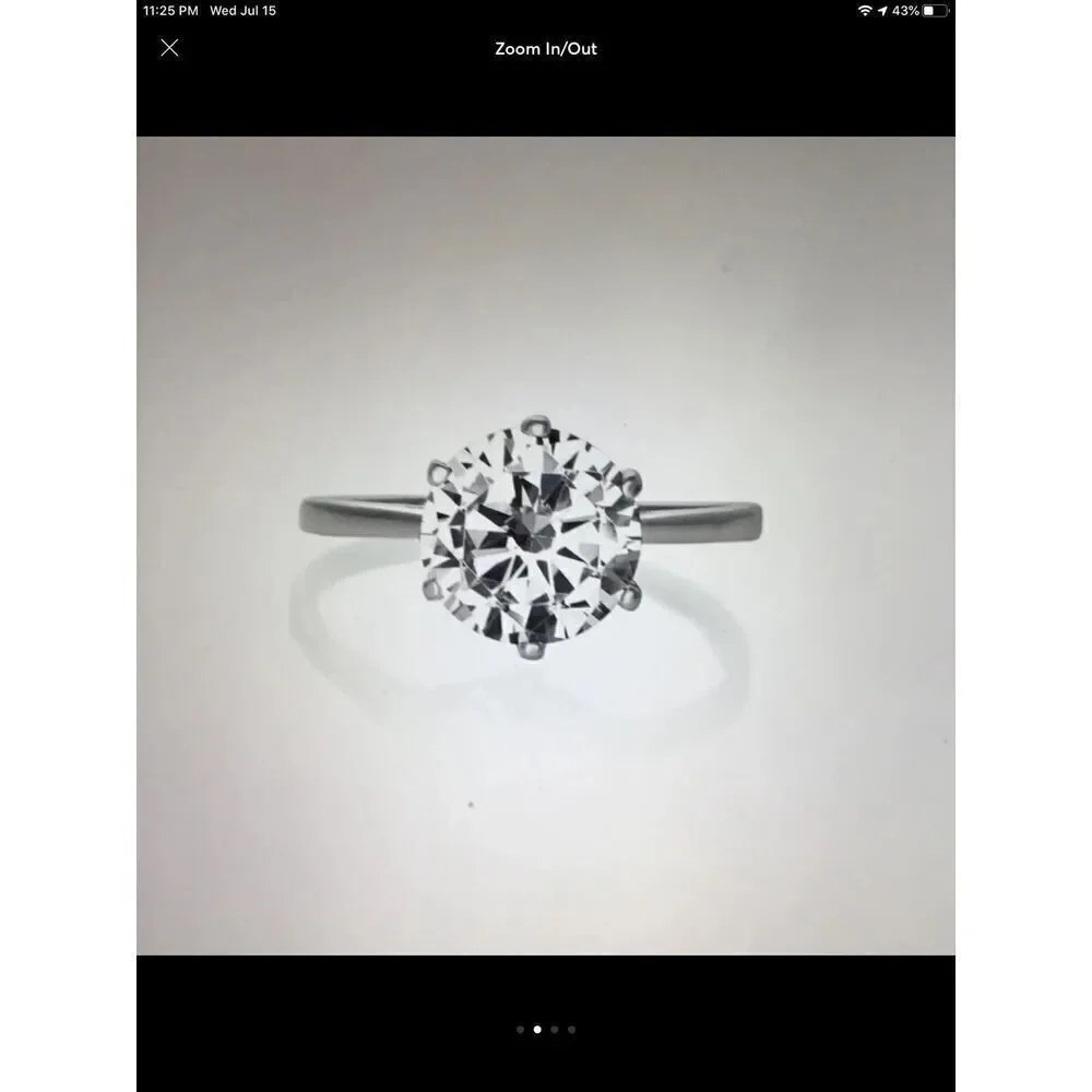 Stunning New 2 Ct. Round Solitaire Engagement/Bridal  Ring Sz 8